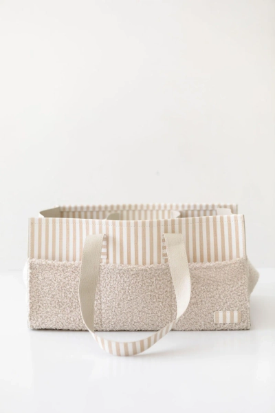 Storage Nappy Caddy | Fawn Stripe