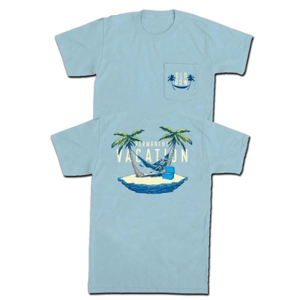Permanent Vacation Pocket Tee | Light Blue / S