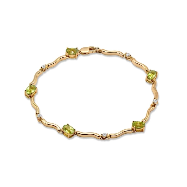 Peridot Rain Drop Tennis Bracelet | Default Title