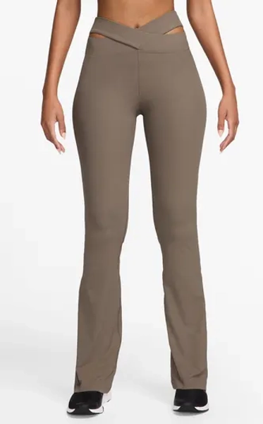 Nike Zenvy Dri-FIT Cutout High Waist Flare Rib Leggings | Nordstrom