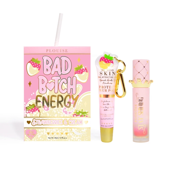 P.Louise Bad Bitch Energy Lip Duo | Strawberries and Cream