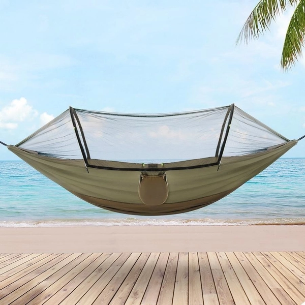 1 Gardeon Hammock Bed Outdoor Camping Mosquito Net Green