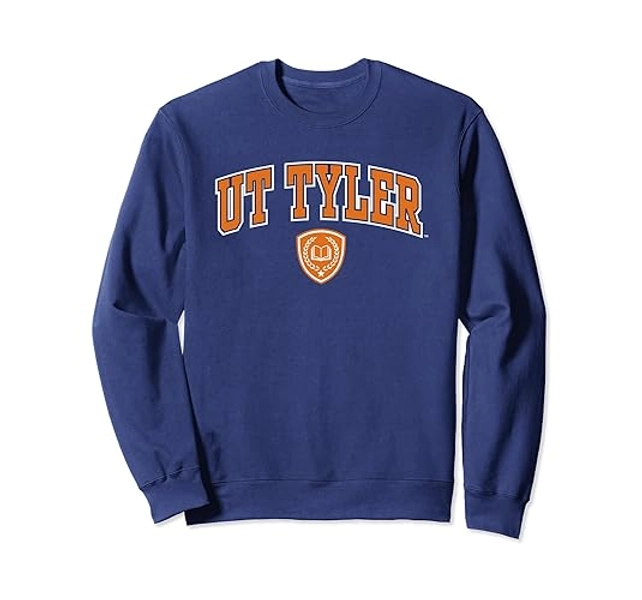 Texas Tyler Patriots Arch Over Navy Officially Licensed Sweatshirt