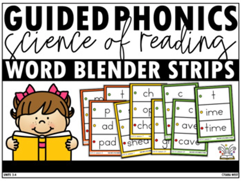 Guided Phonics + Beyond Science of Reading Based Word Blender Strips