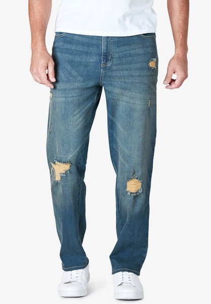 Straight-Fit Stretch 5-Pocket Jeans