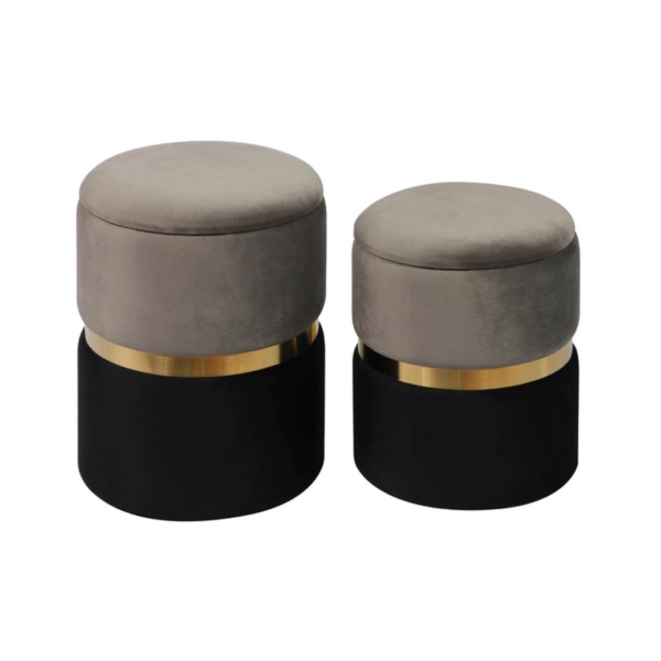 Ernesha Velvet Ottoman