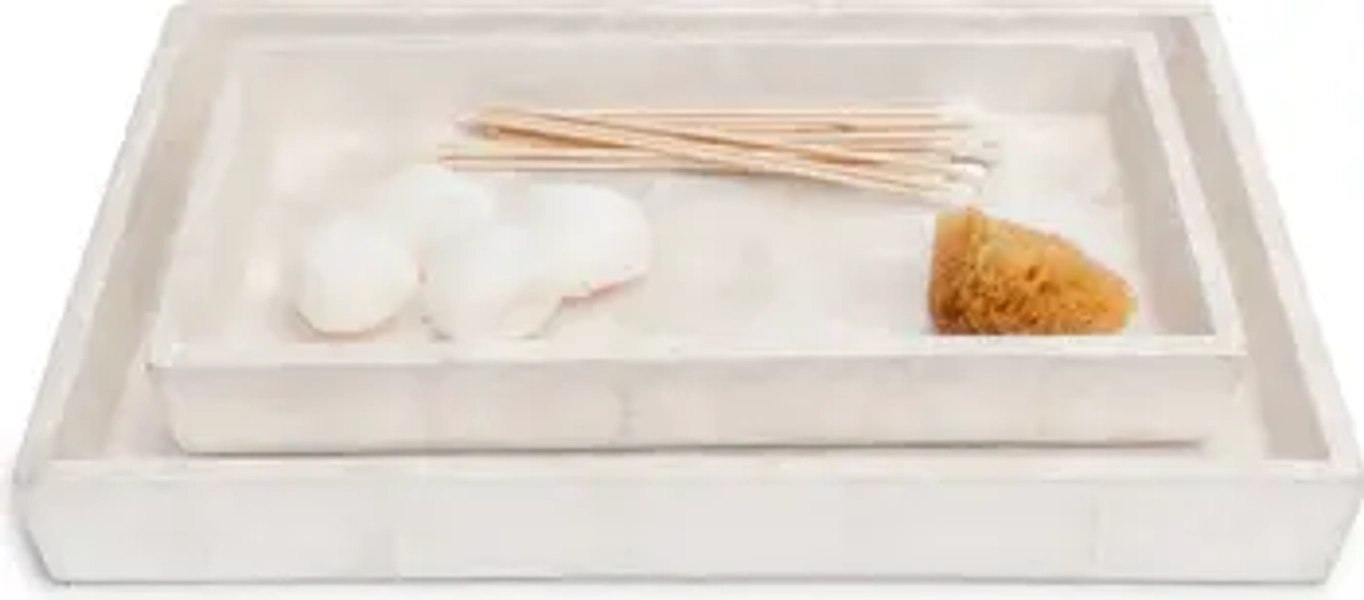 PIGEON AND POODLE Andria Pearlized Nested Trays | Nordstrom