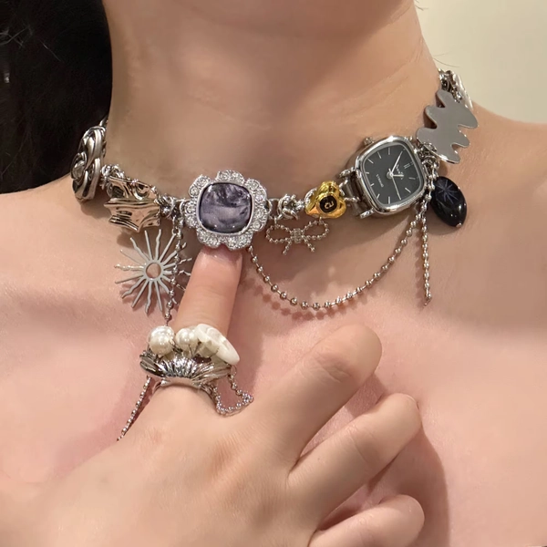 Punk Watch Choker Necklace