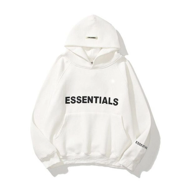 Essentials Oversized White Hoodie - Essential Clothing