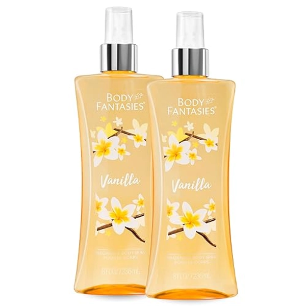 Body Fantasies Signature Fragrance Body Spray, Vanilla, 8 fl oz (Pack of 2) - Vanilla, 2 pack