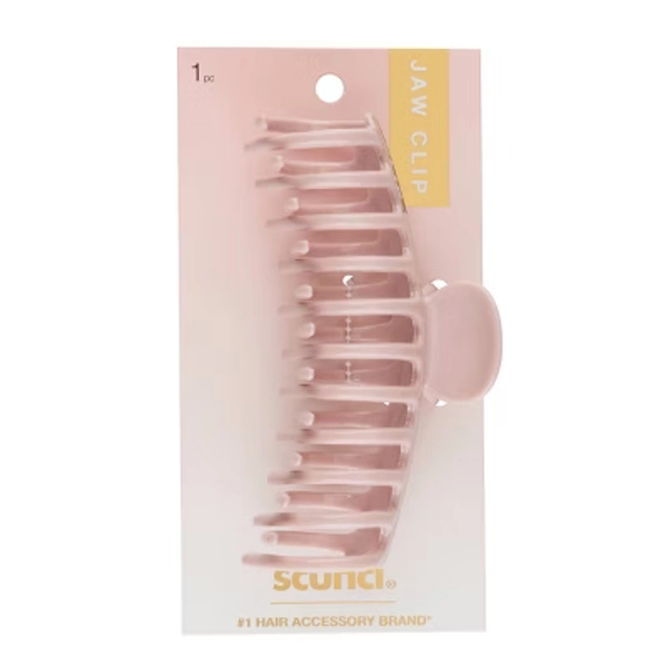 scünci Recycled Large Barrel Claw Clip - Pink - Thick Hair