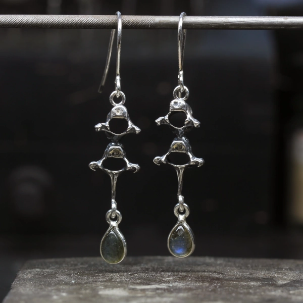 Labradorite Vertebrae Earrings | Default Title