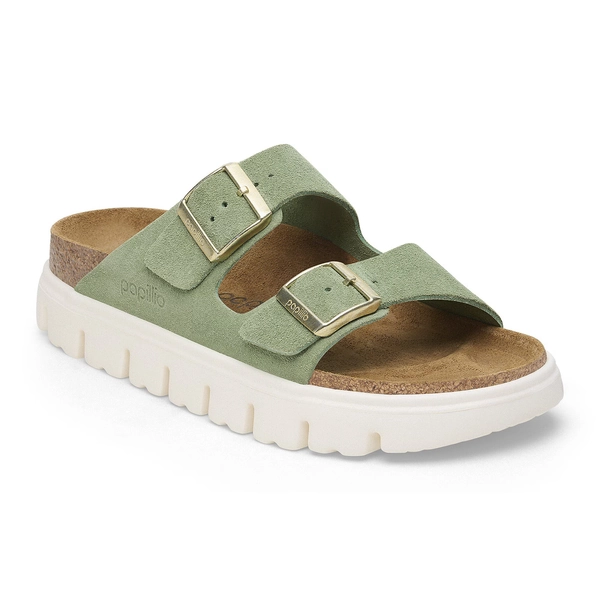Arizona Platform Suede Leather Green Tea