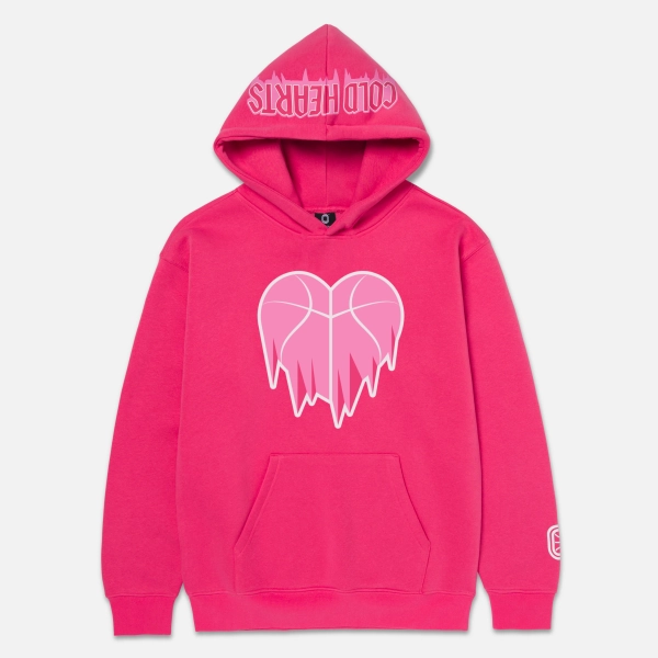 Kids Cold Hearts Valentine's Day Hoodie | S / Pink