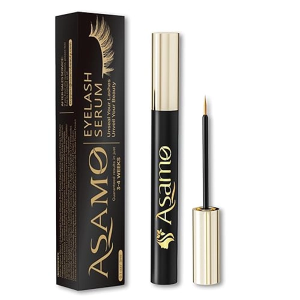 Eyelash Growth Serum – 15 Plant Extracts for Longer Lashes, Natural Beauty Enhancement,eye lash serum growth - Black-Gold