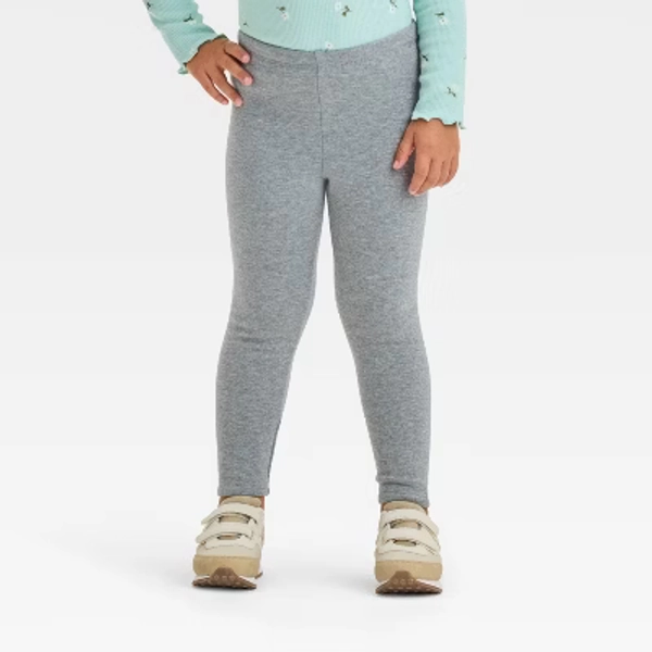 Toddler Girls' Cozy Leggings - Cat & Jack™ Gray 3T