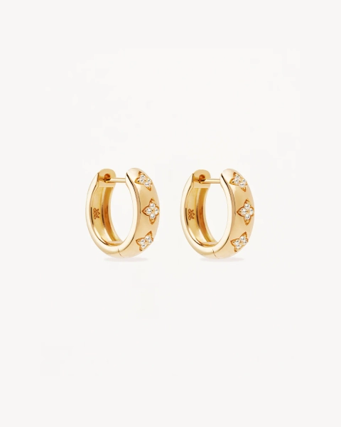 18k Gold Vermeil Bloom With You Lotus Hoops