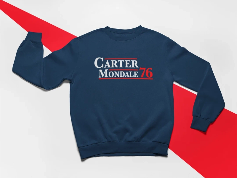 Carter Mondale Shirt Jimmy Carter Retro 1976 Campaign Chest Print Crewneck Sweatshirt - Etsy