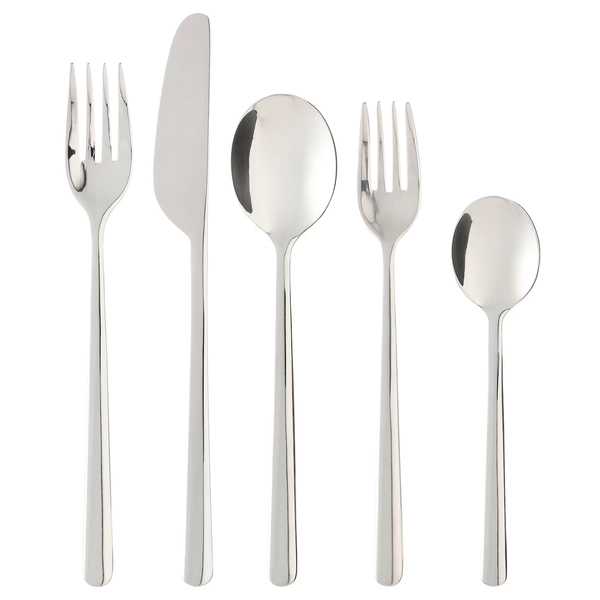 LÖFTESRIK 20-piece flatware set - stainless steel