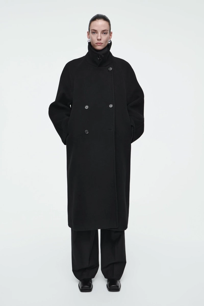 OVERSIZED DOUBLE-BREASTED WOOL COAT