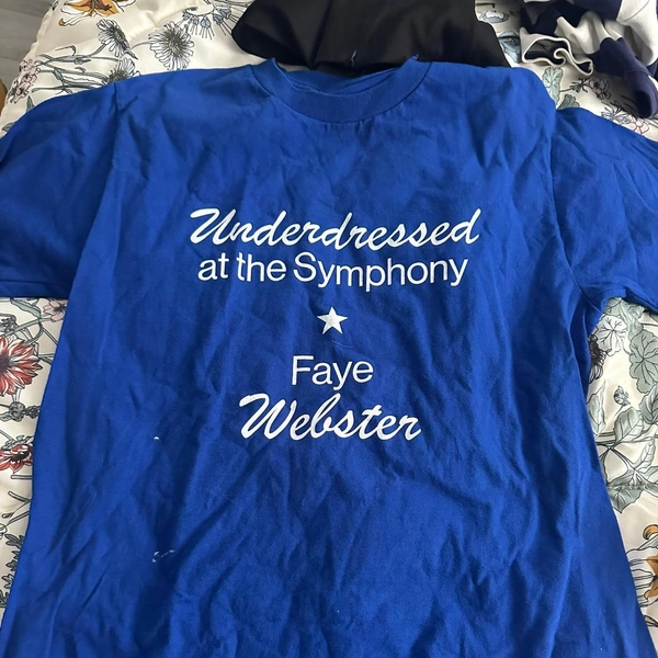 Faye Webster Shirt Size Large but fits like a medium.