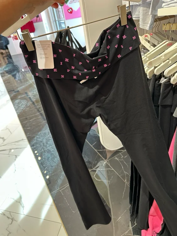 All-Day Cotton Foldover Flare Leggings