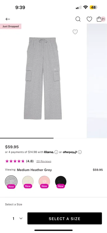 Ivy Fleece Wide-Leg Cargo Sweatpants 