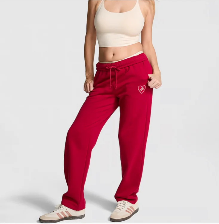 Ivy Fleece Straight-Leg Sweatpants