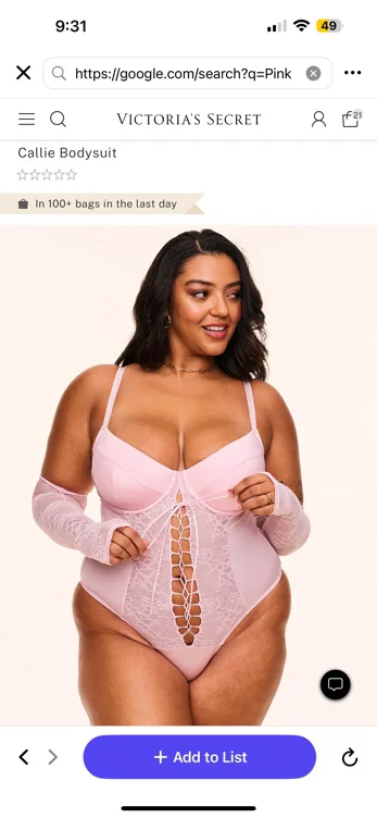Buy Callie Bodysuit, Pink-A-Boo - Order Teddies online - PINK US