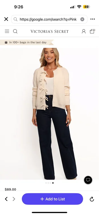 Wilde Bow Front Cardigan