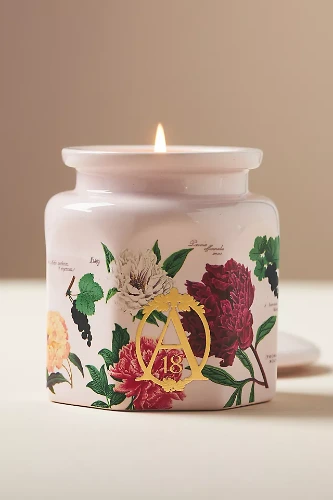 Floral Peony Blush Ceramic Jar Candle