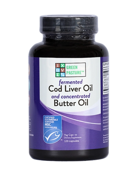 Green Pasture Butter Oil/Fermented Cod Liver Oil Blend - 120 Capsules