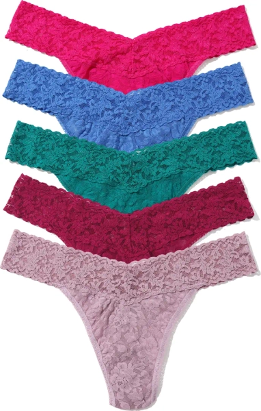 Hanky Panky Holiday Assorted 5-Pack Original Rise Thongs | Nordstrom