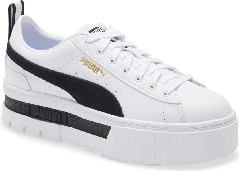 PUMA Mayze Leather Platform Sneaker (Women) | Nordstrom