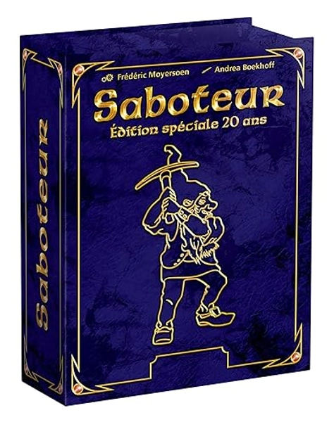 Gigamic - Saboteur - Le célèbre Jeu aux rôles cachés - Jeu de Bluff - Format édition Anniversaire, [Possible] Gold - Anniversaire 20 ans