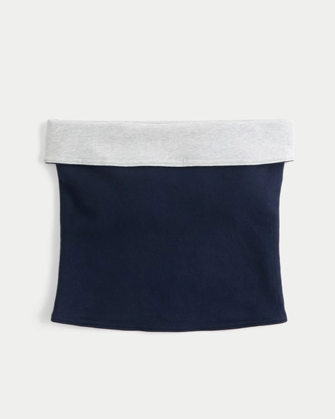 Strapless Reversible Foldover Tube Top