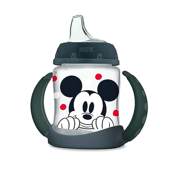 NUK Disney Learner Cup, 5 oz (150 mL), 6+ Months, Mickey Mouse, 1 Pack - 1 Count (Pack of 1) - Mickey Mouse