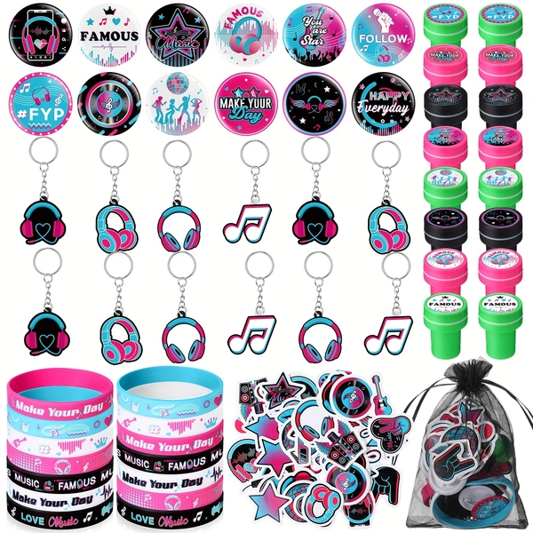 music party favor supplies kit media theme gift bag filler - Temu