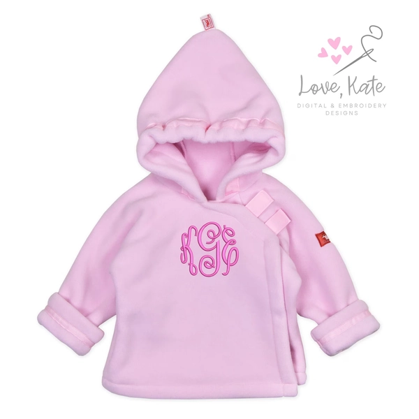 Monogrammed Fleece Widgeon Favorite Jacket | Light Pink