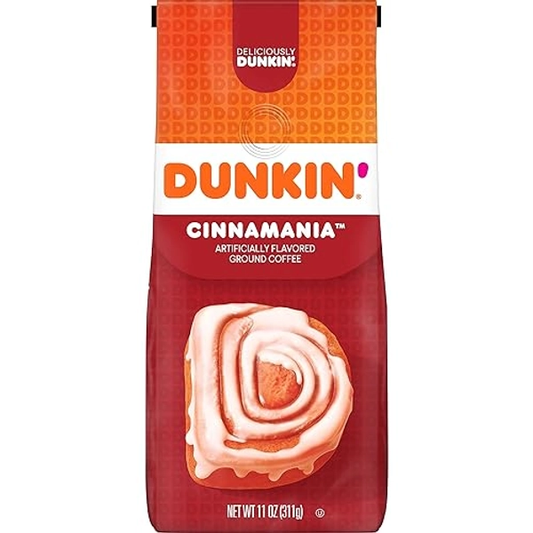Dunkin Donuts Cinnamon Coffee Roll Flavoured Ground Coffee 311g