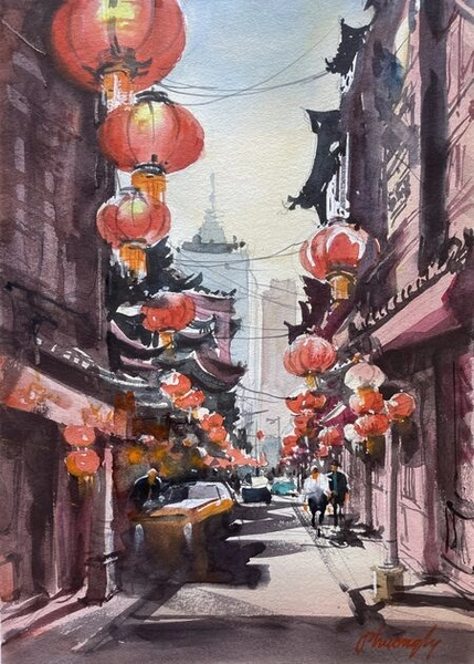 Curves and Lanterns by Phuong Ly