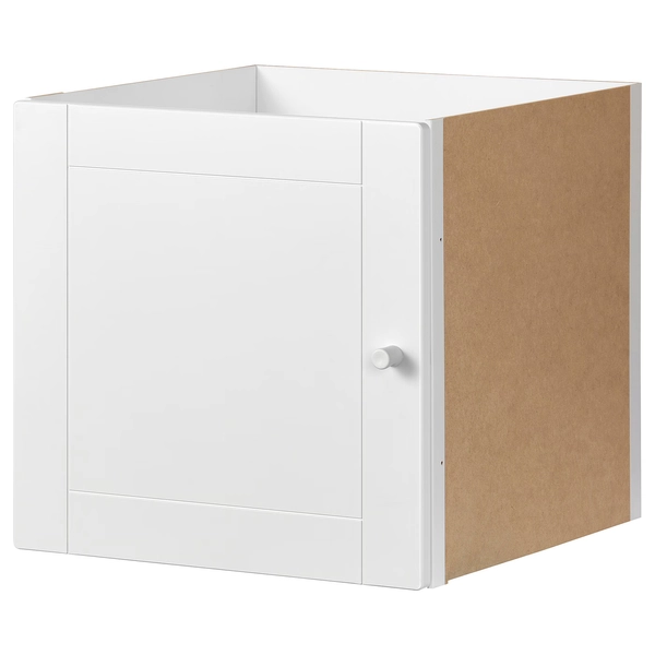 KALLAX Insert with door - groove milled/white 13x13 "