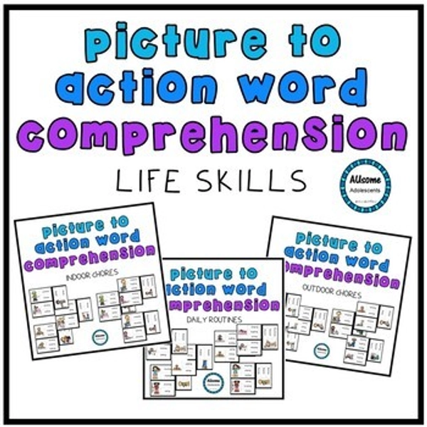 Picture to Word Reading Comprehension Life Skills BUNDLE