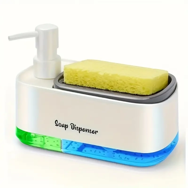 ensemble distributeur savon multifonctionnel porte sponge - Temu France