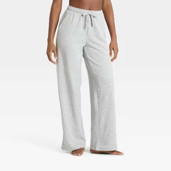 Women's Fleece Wide Leg Sweatpants - Auden™ Gray S