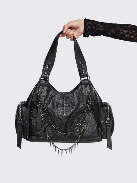 Abyss Vegan Shoulder Bag | One Size / Black