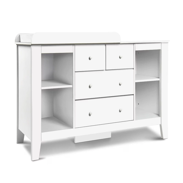 Keezi Change Table with Drawers - White