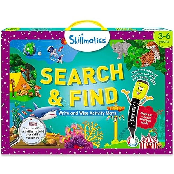 Skillmatics Preschool Learning Activity - Search and Find Educational Game, Perfect for Kids, Toddlers Who Love Toys, Art and Craft Activities, Gifts for Girls and Boys Ages 3, 4, 5, 6 - 1. Search & Find