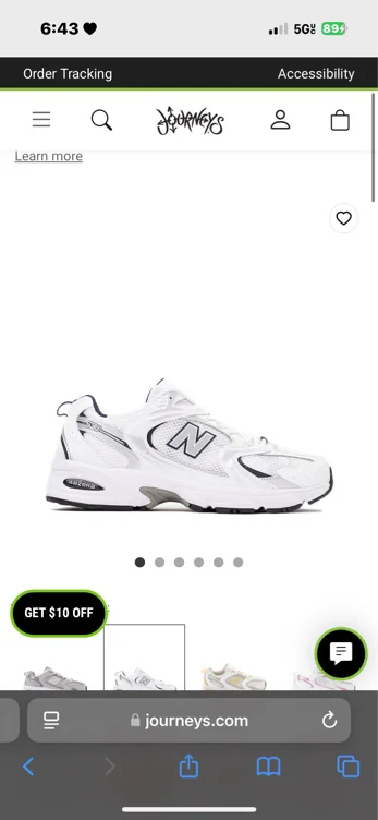 
	
    New Balance 530 Athletic Shoe - White / Natural Indigo | Journeys

