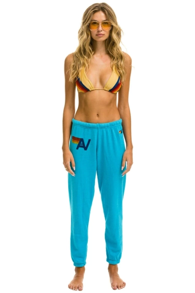 LOGO SWEATPANTS - NEON BLUE | XS